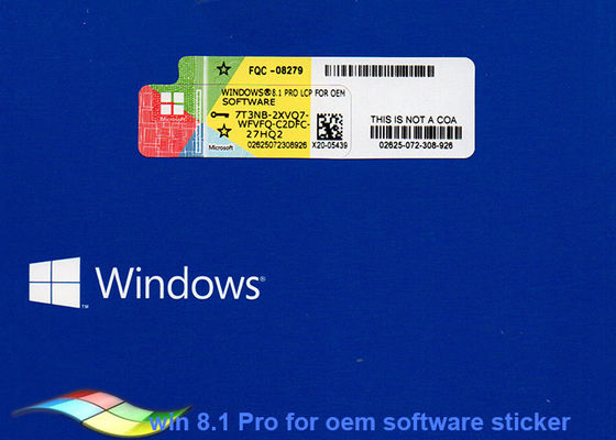 ประเทศจีน ระบบปฏิบัติการ Microsoft Windows 8.1 ของแท้สำหรับ COA Sticker ผู้ผลิต