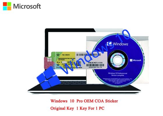 ประเทศจีน Microsoft Windows 10 Pro COA Sticker ภาษาเยอรมันเปิดใช้งานออนไลน์สำหรับคอมพิวเตอร์ 64 บิตสำหรับคอมพิวเตอร์ ผู้ผลิต