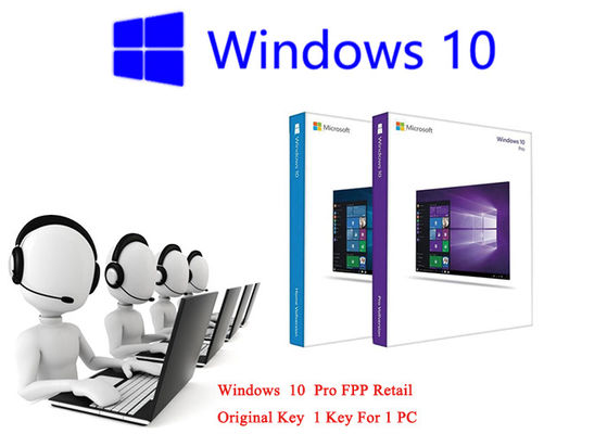 ประเทศจีน Windows 10 Home FPP ข้อเสนอ 32-bit / 64-bit Retail Box คีย์เดิมสำหรับคอมพิวเตอร์ ผู้ผลิต