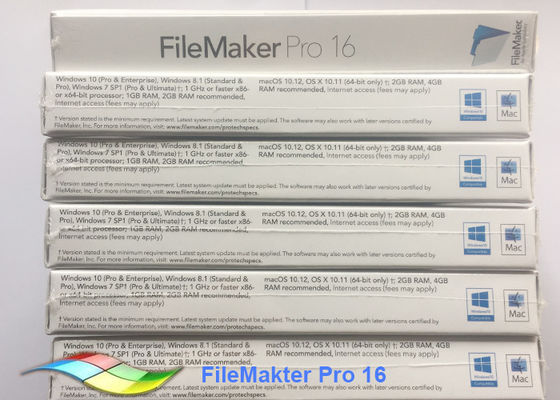 ประเทศจีน ซอฟต์แวร์ FileMaker Pro 16 แพคเกจ Upg FPP 100% Original Filemaker Pro Windows ผู้ผลิต