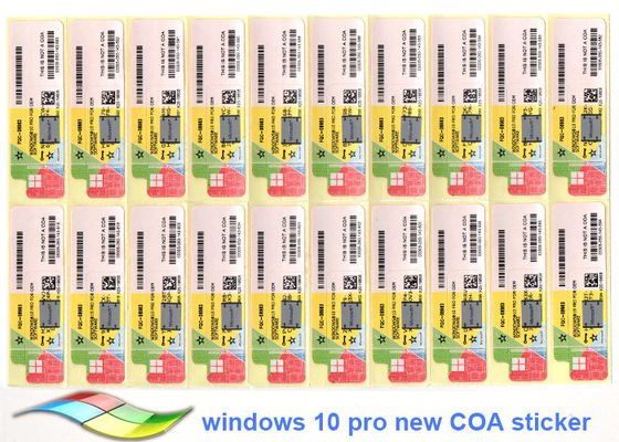 ประเทศจีน พีซีหรือแท็บเล็ต Windows 10 Pro COA Sticker 100% ปรับแต่งได้ตามต้นฉบับ FQC ผู้ผลิต