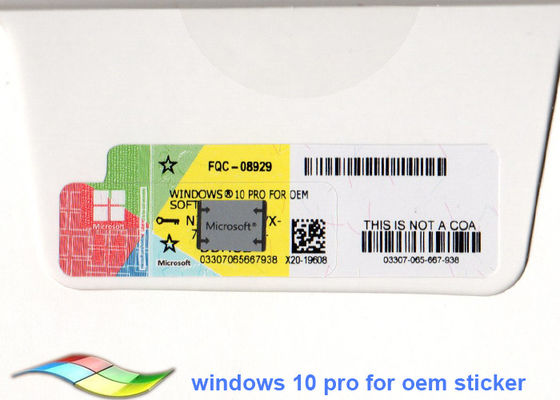 ประเทศจีน ของแท้ Windows 10 Professional 64 Bit ระบบ Windows 10 Product Key สติกเกอร์ ผู้ผลิต