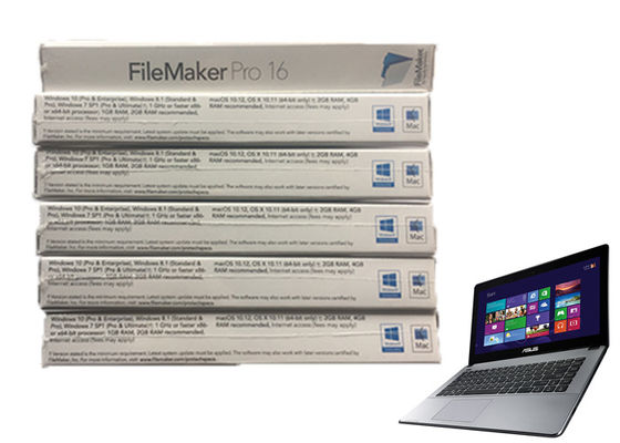 ประเทศจีน 100% Original FileMaker Pro 16 ซอฟท์แวร์แท้ของออนไลน์เปิดใช้งาน Filemaker Pro Windows 7 ผู้ผลิต