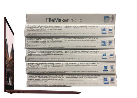 ประเทศจีน 100% Original FileMaker Pro 16 แพคเกจกล่องขายปลีก HL2C2ZM / A สำหรับ MAC ผู้ผลิต