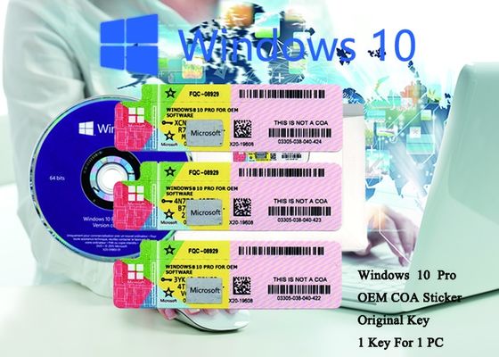 ประเทศจีน 100% Authentic Windows 10 Pro COA Sticker ระบบ 64 บิตออนไลน์เปิดใช้งาน ผู้ผลิต