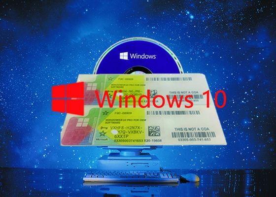 ประเทศจีน เวอร์ชั่นเต็ม Windows 10 Pro COA Sticker การทำงานแบบ Serial Key ปรับแต่งระบบ FQC 64bit ผู้ผลิต