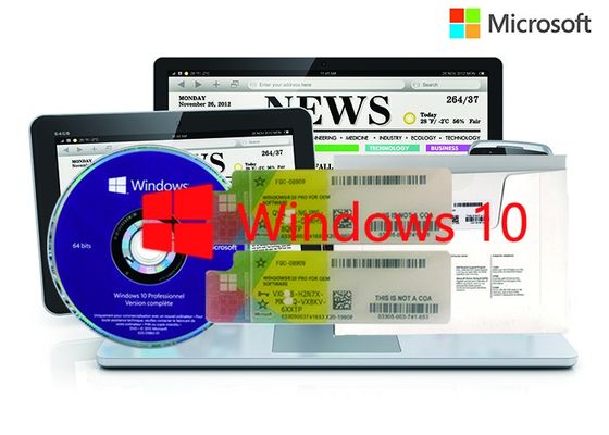 ประเทศจีน ระบบปฏิบัติการ 64bit / 32bit ที่เป็นอุปกรณ์เสริม 100% การเริ่มใช้งาน COA Sticker Online ของ Windows 10 Pro แบบ Genuine Windows ของแท้ ผู้ผลิต