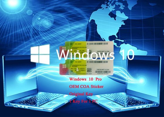 ประเทศจีน รุ่นเสริม Windows 10 Pro COA X20 สติกเกอร์ผลิตภัณฑ์ Key 64Bit Genuine Systems ผู้ผลิต
