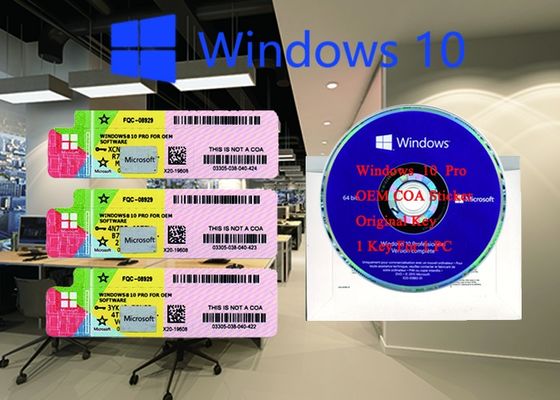 ประเทศจีน Genuine Windows 10 Pro COA 32 บิต x 64 บิตหลายภาษา FQC 08929 ผู้ผลิต