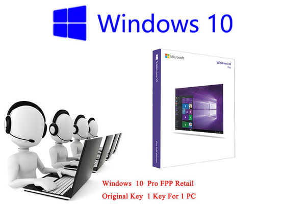 ประเทศจีน Microsoft Windows 10 Pro FPP Retail 64bit Online เปิดใช้งานภาษาเยอรมัน / Multili Language ผู้ผลิต